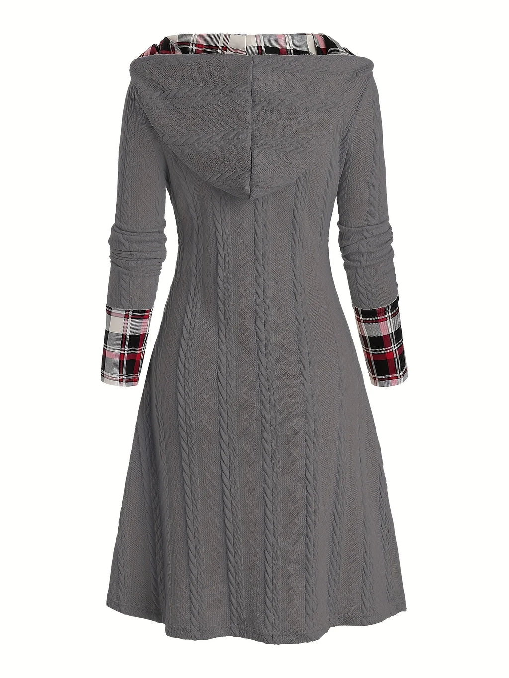 PlaidMuse Hooded Dress