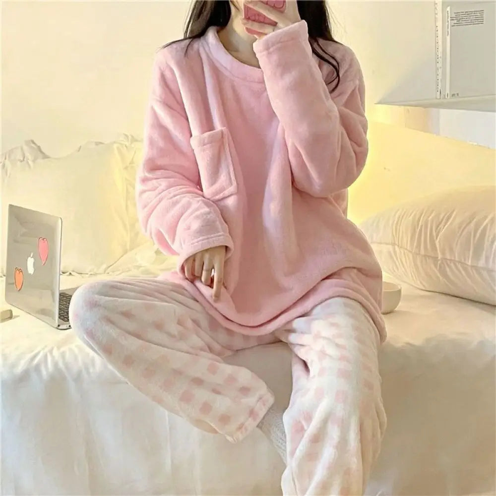CozyPlaid Pajama Set