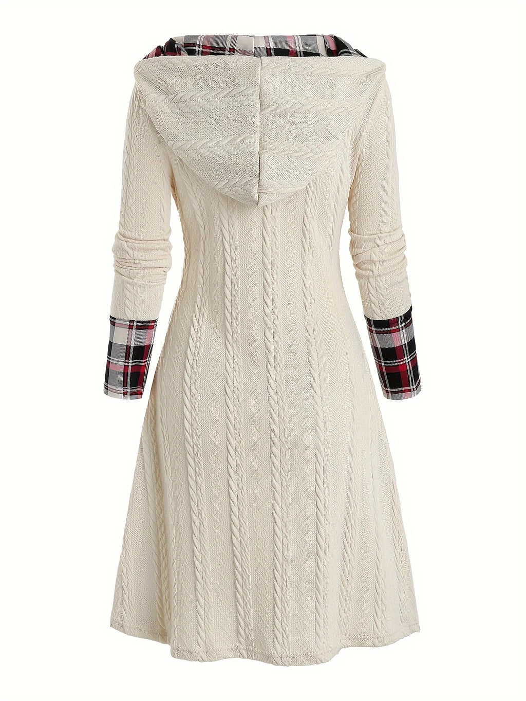 PlaidMuse Hooded Dress