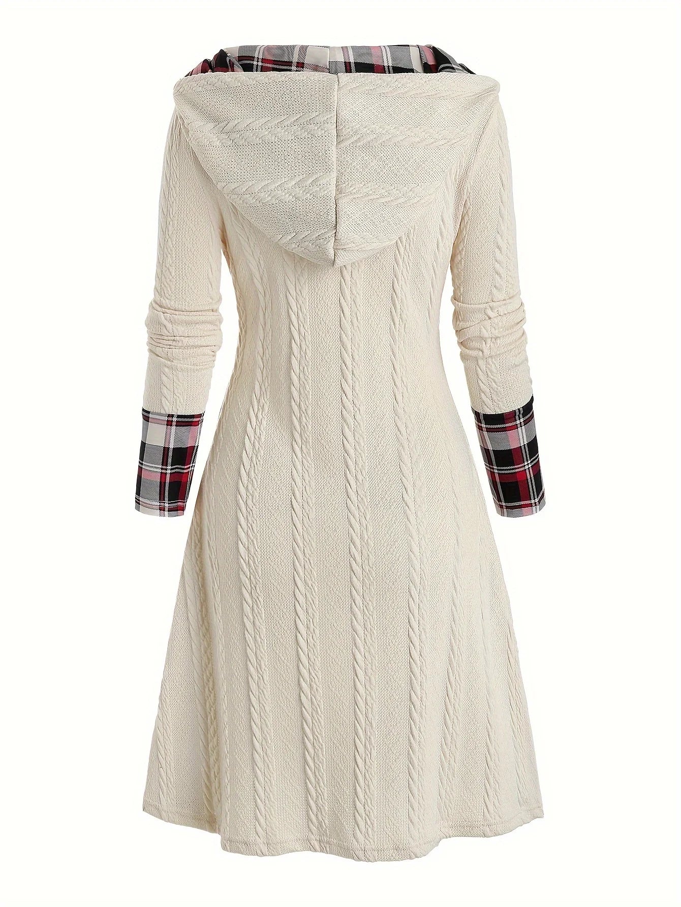 PlaidMuse Hooded Dress