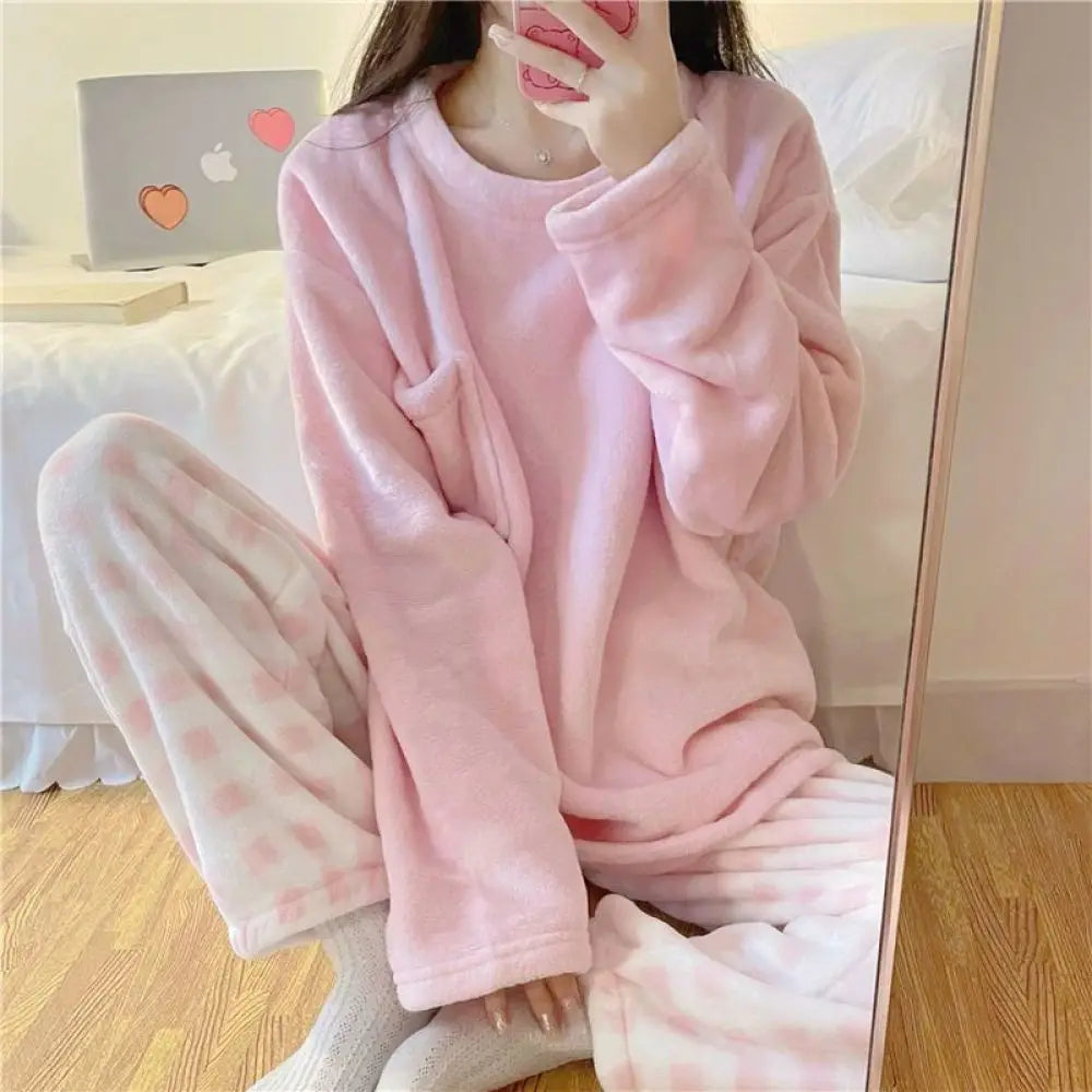 CozyPlaid Pajama Set