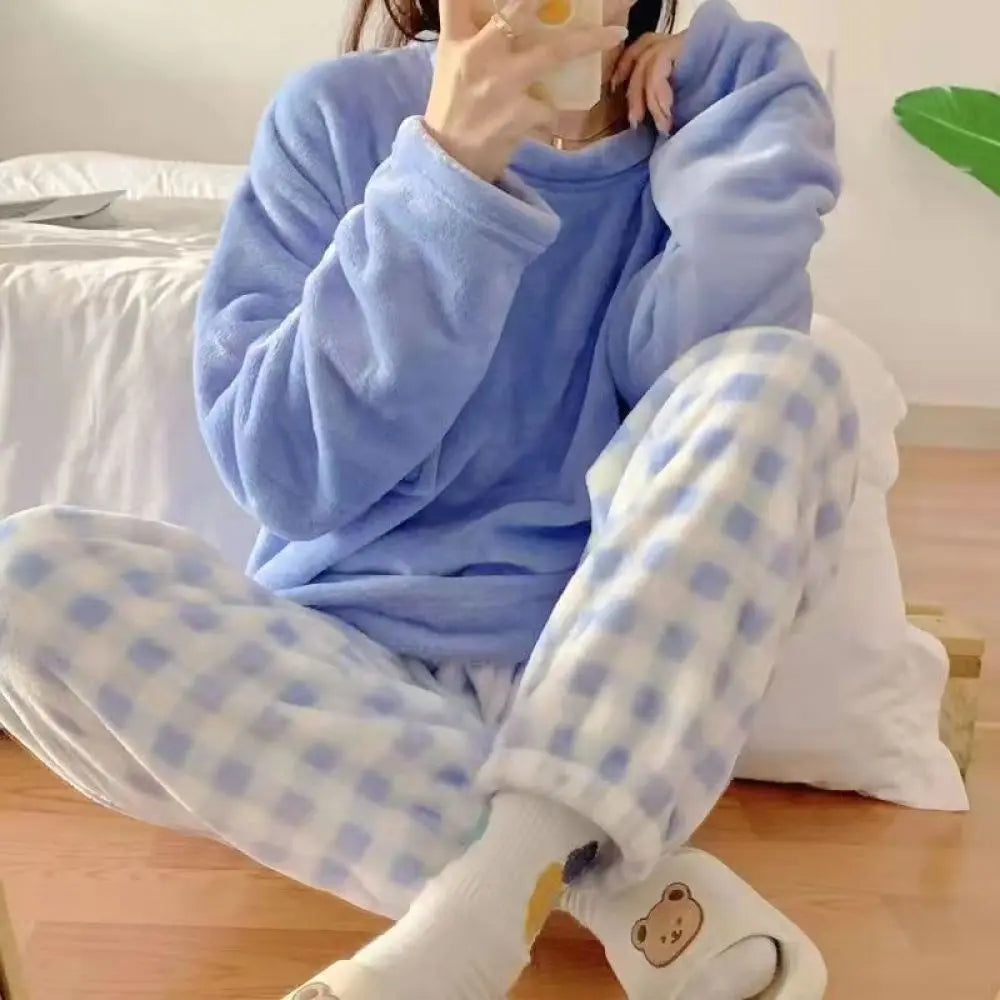 CozyPlaid Pajama Set