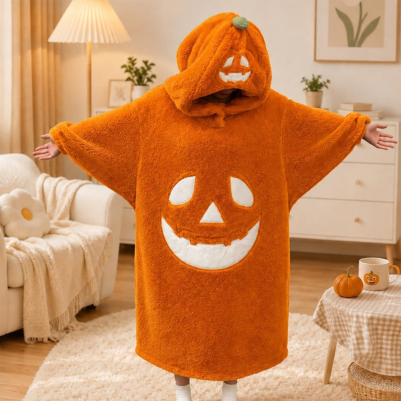 Women's Pumpkin Print Fleece Sleepwear